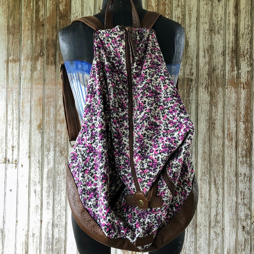 Purple Floral Backpack